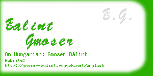 balint gmoser business card